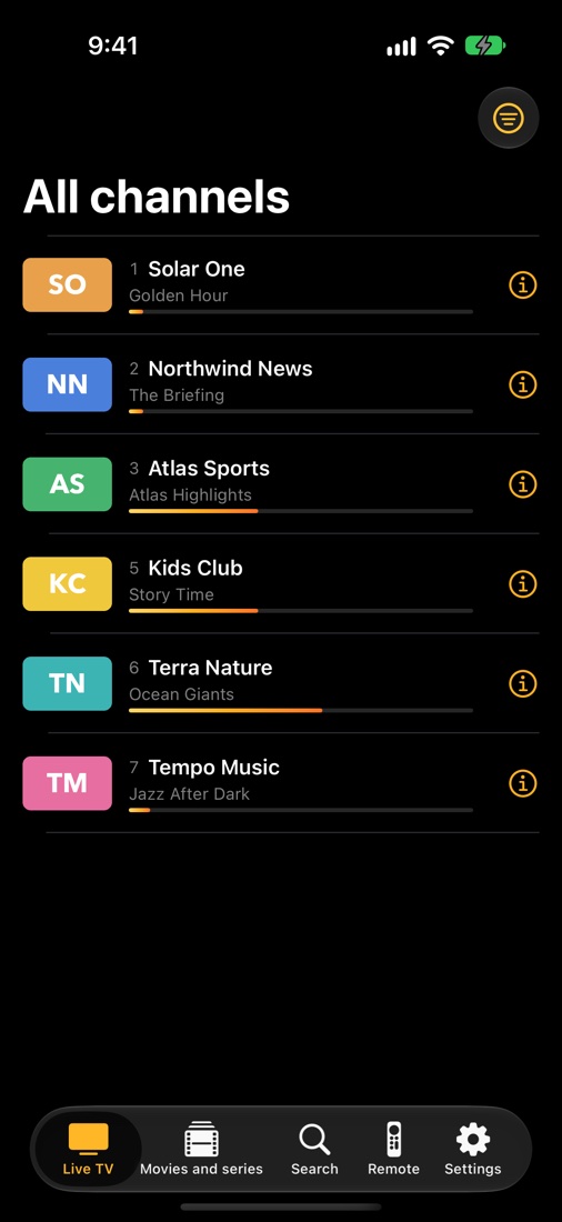 SoliTV Mobile Companion Remote